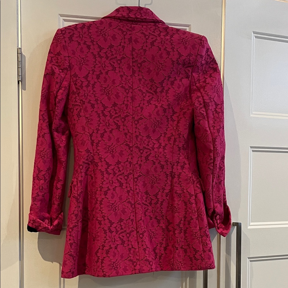 Zara Fuchsia Lace Blazer - Picture 3 of 4